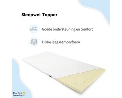 Traagschuim topper 180x200 – Matrastoppers Nasa Memory Schuim – Wasbare Hoes