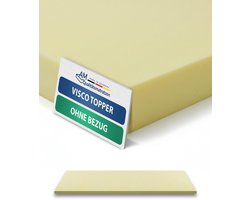 Traagschuim topper 80 x 200 cm zonder tijk - Aanpasbare, visco-elastische matrastopper 80x200cm - Ook geschikt voor boxsprings - Traagschuim topper - Made in Germany