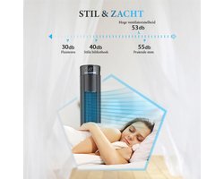 97 cm Oscillerende Koelventilator met Afstandsbediening - Stil, Draagbaar & Duurzaam