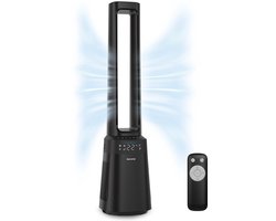 Auronic Torenventilator - Bladeless Model 2 in 1 - Luchtreiniger met HEPA-filter - Ventilator - 10 Standen - Afstandsbediening - 105 cm - Zwart