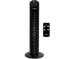 Auronic Torenventilator - Staande Ventilator met Afstandsbediening - Vloerventilator - Timer - Kolomventilator - Fan - 50W - 45dB - 74cm - Zwart