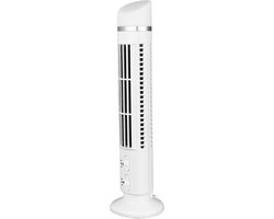 Bladloze Torenventilator - Bureauventilator Verlichting - Studie en Werk - Functionele Verlichting - 39x11x10 cm - Wit