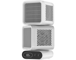 Bureauventilator, 11 inch slaapkamer bureauventilator, 6 snelheden, digitaal display, 360° rotatie, bureauventilator klein en stil, geschikt voor thuis, kantoor, keuken, kantoor