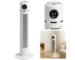 Cheqo® Torenventilator - Ventilator - Fan - Airco Alternatief - Kolomventilator - Stille Ventilator Slaapkamer - Met Afstandsbediening en Oscillatie