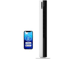 Clean Air Optima® CA-407W - Hoge Luxe Torenventilator - Ventilator met Ionisator - Stoffilter - 12 Snelheden - Extreem stil! 10dB