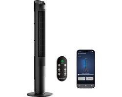 CoolHome Airflow Pro Ventilator– Torenventilator met Afstandsbediening – Waaier met Ionisator – 116 cm – Dimbaar LED-scherm – 6 Snelheden – Zwart