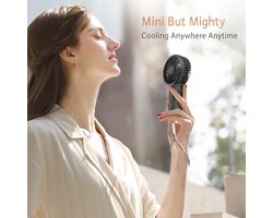 Draagbare Oplaadbare USB Pocket Ventilator - Lichtgewicht Elektrische Ventilator voor Reizen, Strand en Buitenshuis