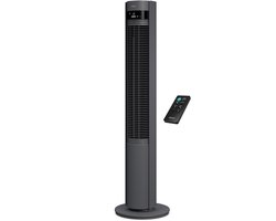 Duux Elevate – Stille Torenventilator met Ionisator – 12 Snelheden & Slimme Slaapmodus - Grijs