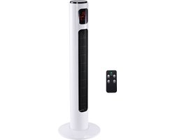 HOMCOM-Turmventilator aus ABS-Kunststoff weiß+schwarz