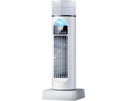 Intelligente Torenventilator - Stille Luchtkoeler - Kamers Verkoelen - 120 Graden Rotatie - 14x34 cm - Wit