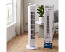 Kinzo torenventilator All-11320 – wit 78 cm - Witte ventilator