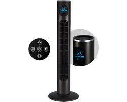 KRAFT Torenventilator - Stille Ventilator Staand - Fan - 97 cm - LED Scherm - Vloerventilator - Antraciet