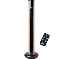 Solis Easy Breezy 757 Torenventilator - Ventilator Staand met Afstandsbediening - Timerfunctie - 37,5 dB - 91 cm Hoog - Kolomventilator - Wood Effect