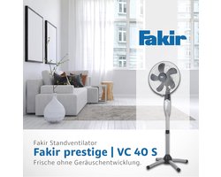 Staande ventilator met afstandsbediening - 55W, instelbaar in hoogte en met 3 snelheden