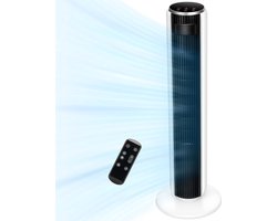 SVN® Ventilator toren - Ventilator staand - Torenventilator - Zwart en Wit - 92cm x 17cm x 17cm