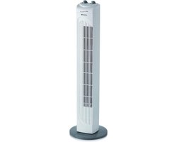 Torenventilator - Staande Ventilator met Afstandbediening - 3 Snelheden - 80cm Hoog - 45W - Timer functie - 180° Oscillatie Toren - Wit