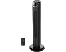 Torenventilator - Stil - Met Afstandsbediening - 92 Cm - Mobiele Ventilator - Zuilventilator - 7 Uur Timer - 3 Modi - 3 Snelheden - 45 W Staande Ventilator - Zwart