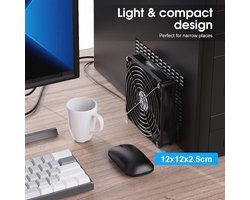 USB Ventilator 120mm - Stil, 3 Snelheden, Ideaal voor PC, Laptop, TV, Router