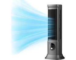 VH Supplies® Torenventilator - Luchtkoeler - Vloerventilator - 10 inch - 3 Instelbare Snelheden