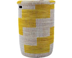 XXL Wasmand met Deksel 85L - Duurzame Geweven Mand voor Wasgoed, Speelgoed & Dekens - Handvat & Grote Opbergoplossing