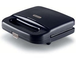 Ariete 1971/00 - tosti-apparaat - sandwichmaker - 750 Watt - Antiaanbaklaag - Verticaal op te Bergen - Easy Lock Systeem - Zwart