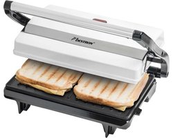 Bestron Contactgrill - APM123W - 700W - Tosti apparaat - 14x22cm bakoppervlak - Wit