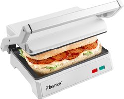 Bestron Contactgrill - APM124BL - 1000W - Tosti apparaat - 22,5x14cm bakoppervlak - Zwart