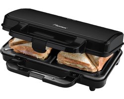 Bestron Tosti apparaat - ASM90XLZ - 900W - Voor 2 tosti's - Anti aanbaklaag - Zwart