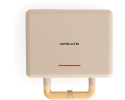 CREATE - Sandwichmaker, grill en wafelijzer + Taiyaki plaat + Pannenkoekenplaat + 3 platen - STONE STUDIO DUBBEL