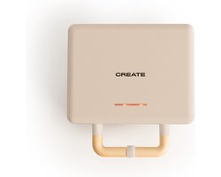 CREATE - Tosti-ijzer, grill en wafelijzer met verwisselbare platen -Zand - Dubbel - STONE STUDIO