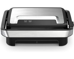 Croque Monsieur Toestel - Tosti Apparaat - 2 in 1 - 1000 W - Instelbare Temperatuur - Vergrendelende Clip - Tosti IJzer - Uitklapbaar Contact Grill - Kleine Tosti Apparaat Voor 2 Tosti's - Panini Grill - Antiaanbaklaag Toaster Grill - Sandwichmaker