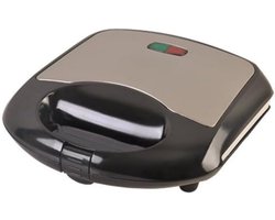 Croque Monsieur Toestel - Tosti Apparaat - Instelbare Temperatuur - Vergrendelende Clip - Tosti IJzer - Uitklapbaar Contact Grill - Kleine Tosti Apparaat Voor 2 Tosti's - Panini Grill - Antiaanbaklaag Toaster Grill - Sandwichmaker