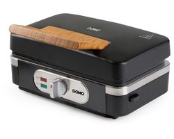 DOMO DO9278C 3-in-1 Wafelijzer - Tosti-ijzer - Contactgrill - PFAS-vrij - Verwisselbare Platen - Zwart