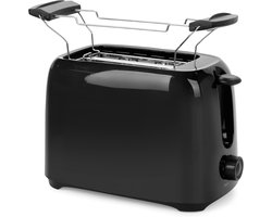 DYNA® Tosti apparaat broodrooster - Tosti apparaat - Tosti broodrooster - Zwart - 14cm x 25cm x 16cm
