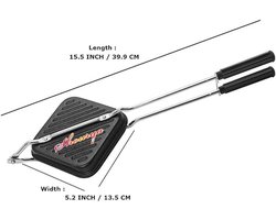 Elektrische Broodrooster en Sandwichmaker met Antiaanbaklaag voor Tosti's en Grillen