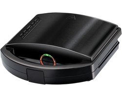 Elektrische Sandwichmaker met RVS Behuizing voor 4 Driehoeken