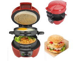 Elektrische Sandwichmaker voor Warme Broodjes - Toasten en Grillen in 5 Minuten