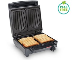FRITEL Croquemachine SW 1451 - Tosti-apparaat / Croque Monsieur Machine - 22x29cm - 1400W - 2XL Croques - Vaste platen - Verticale opberging - PFAS-vrij