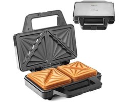 Grote Sandwichmaker met Anti-aanbaklaag - Voor 2 Amerikaanse Toasts - 1000W