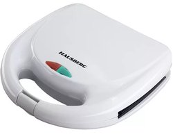 Hausberg HB-3510AB Elektrische Sandwichmaker – 750 W – Wit – 2-sandwich toestel