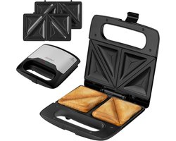 Krachtige Sandwichmaker met Anti-aanbaklaag en Thermo-geïsoleerde Handgrepen voor Gezonde Tosti's