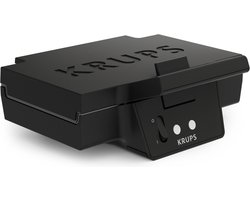 Krups Iconic FDK462 - Tosti-apparaat - Keramische Anti-aanbaklaag - Stijlvol Design - Verticaal Opbergen - 850W - Zwart