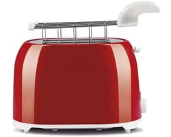 MMM® Tosti Apparaat Broodrooster - Broodrooster met Tostiklemmen - Tosti Broodrooster - Rood - ‎17 cm x 27 cm x 18 cm