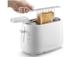 MMM® Tosti Apparaat Broodrooster - Broodrooster met Tostiklemmen - Tosti Broodrooster - Wit- ‎34 cm x 23 cm x 28cm