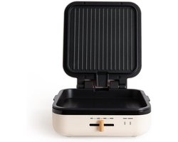 Multifunctionele Grill met 180 Graden Opening en Temperatuurregeling - 1400 W Anti-aanbaklaag