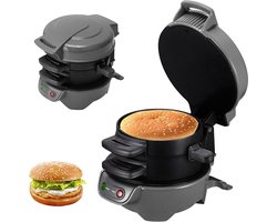 Multifunctionele Sandwichmaker & Burgerpers met Antiaanbaklaag en Timer
