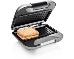 Princess 127003 Sandwichmaker Deluxe – Tosti apparaat voor 2 tosti’s – Grillplaten - Zilver