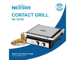 Professionele Contact Grill – 2000W – 4-Slice Sandwich Maker & Panini Press – RVS – Temperatuurregeling – Smokeless – PTFE Anti-aanbaklaag