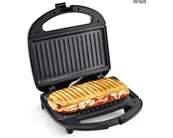 RFWR® Compacte 750W Grill en Sandwichmaker met Automatische Temperatuurregeling