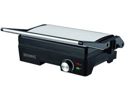 Royalty Line Tosti Apparaat - Contactgrill - Panini Grill - 1500W - Toaster Grill - Tosti Ijzer - Grill Apparaat Met Lekbak - Instelbare Thermostaat - Antiaanbaklaag - Zwevende Bovenplaat -Rood